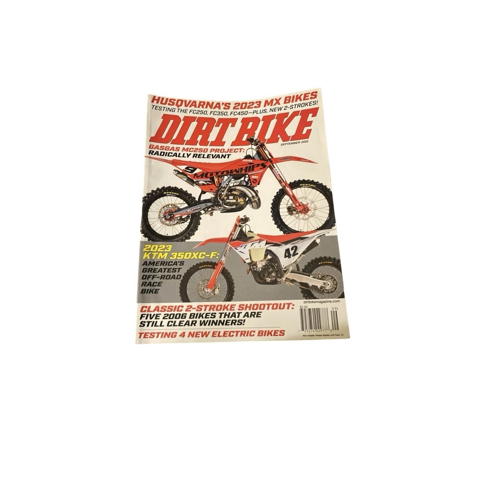 Dirt Bike magazine. Sept 2022. Husqvarna's 2023 MX Bikes